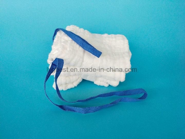 100% Cotton Absorbent Medical Gauze Lap Sponge with or Without X-ray