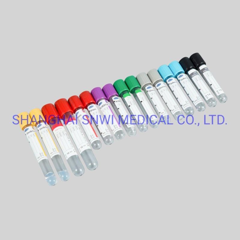 China Medical Glucose Blood Collection Tube Add Inhibitor for Glucolysis