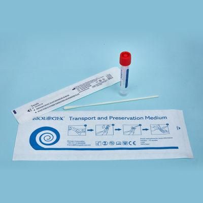 Disposable Virus Collection Tube &amp; Transportation Preservation Medium (Oral&Nasal)