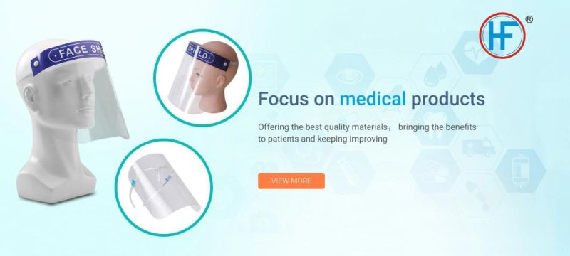 Mdr CE Approved China OEM High Quanlity Protective Face Shield with Free Latex Belt