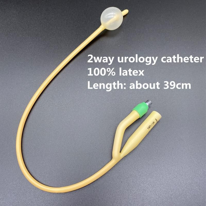 Catheterization 2 Way Silicone Coating Latex Foley Urinary Catheter