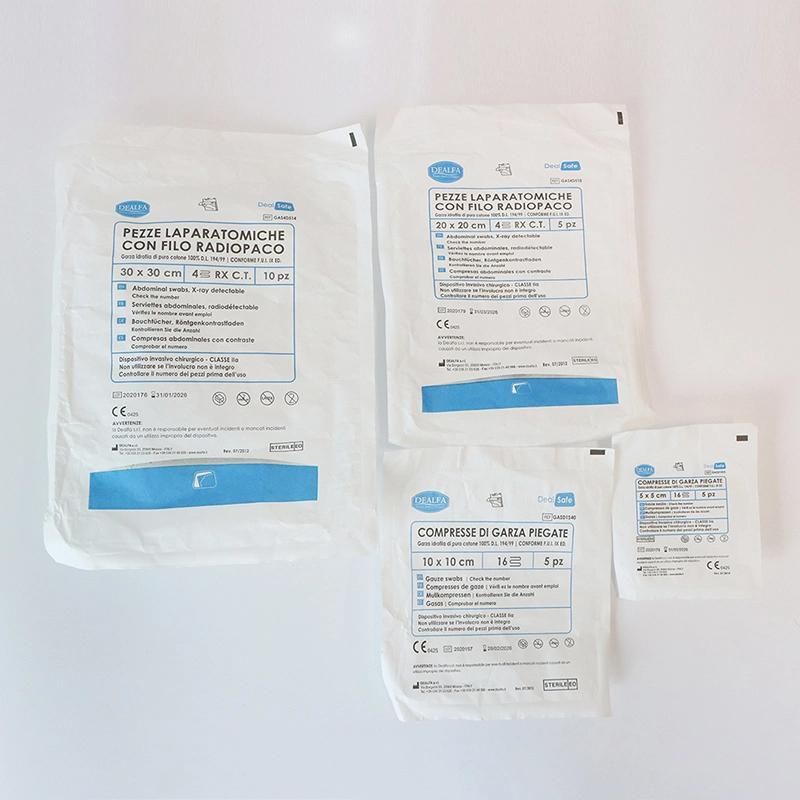 Bluenjoy Most Popular OEM Medical 100% Cotton Sterile Gauze Swab Surgical Gauze Pads Sterile