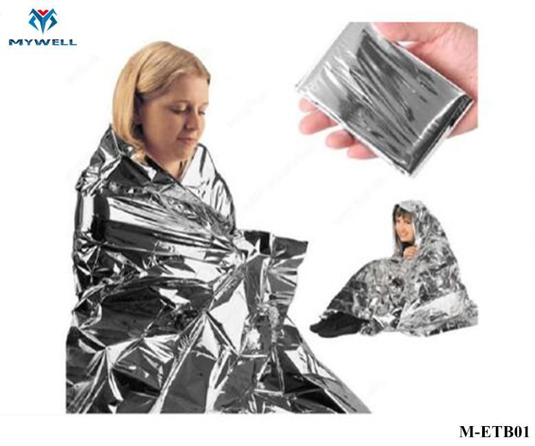 M-Etb01 Latest Silver Foil Sleeping Bag First Aid Blanket Emergency Blanket