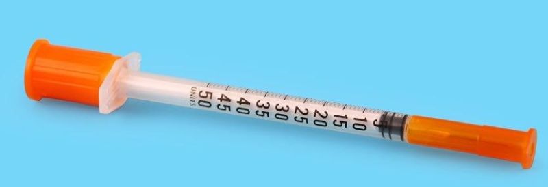 Hot Selling Safety Insulin Syringe with Fixed Needle