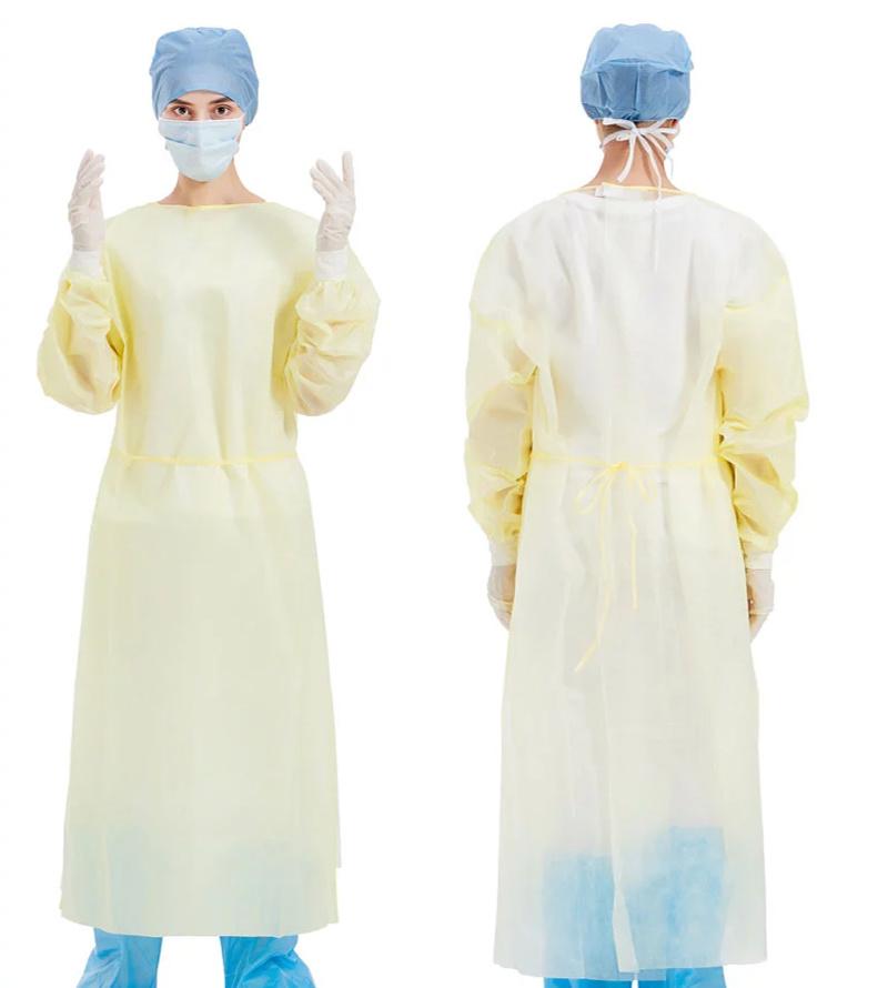 AAMI Level 3 Isolating Gown Blue Non Sterile Disposable Reverse Wear Disposable Isolation Clothing/Gown