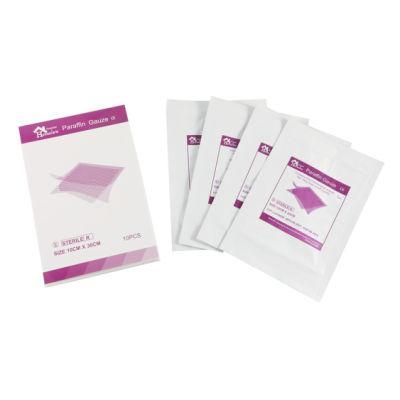 Medical 10cmx10cm Paraffin Impregnated Gauze Pad