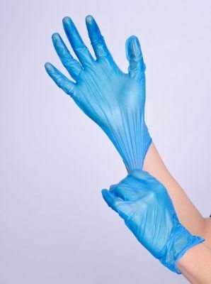 Different Colors Powder Free Blue Disposable Vinyl Gloves