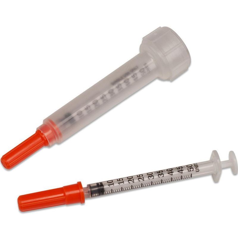 Manufacturer Price Disposable Insulin Syringe 50/100units for Insulin Injection with CE/FDA Certificate