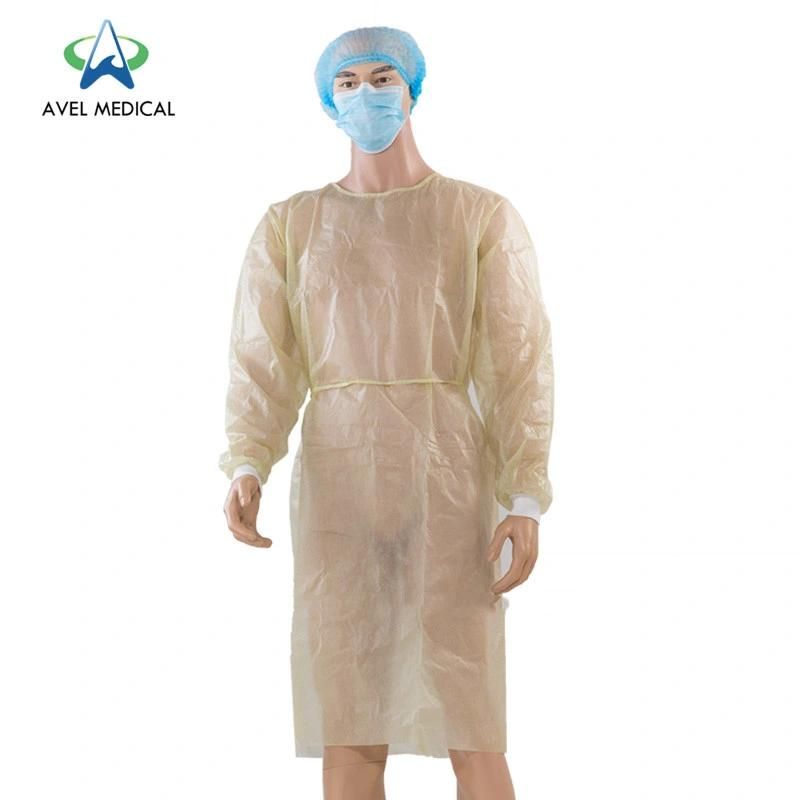 SMS Nonwoven Disposable Protective Isolation Surgical Gown for Doctor/Surgeon/Patient/Visitor/Hospital Stock