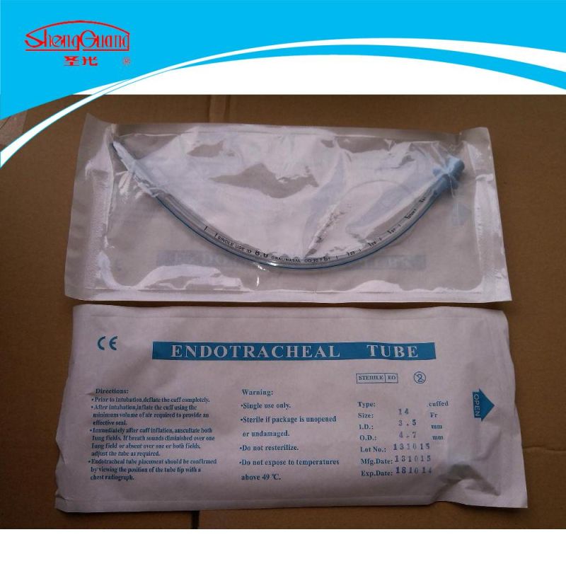 6.0 7.5 8.0 Disposable Reinforced PVC Endotracheal Catheter Tube with Cuff