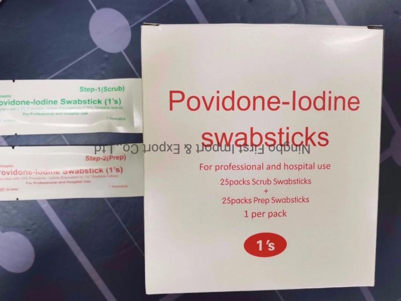 Disposable Medical Antiseptic Povidone-Lodine Swabstick