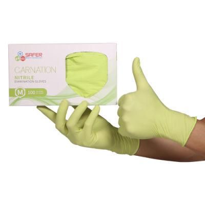 Disposable Exam Green Nitrile Gloves Powder Free