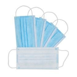 Disposable 17.5*9.5cm Antivirus Blue Stock Non-Woven 3 Ply Protective Face Mask