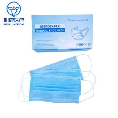 Three Ply Disposable Face Mask with Non Woven Material for Medical Use