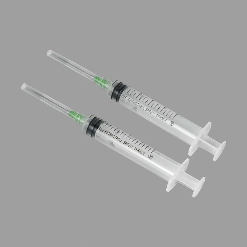 Safety Manual Retractable Syringe Ad Syringe Prevent Needlestick Injury