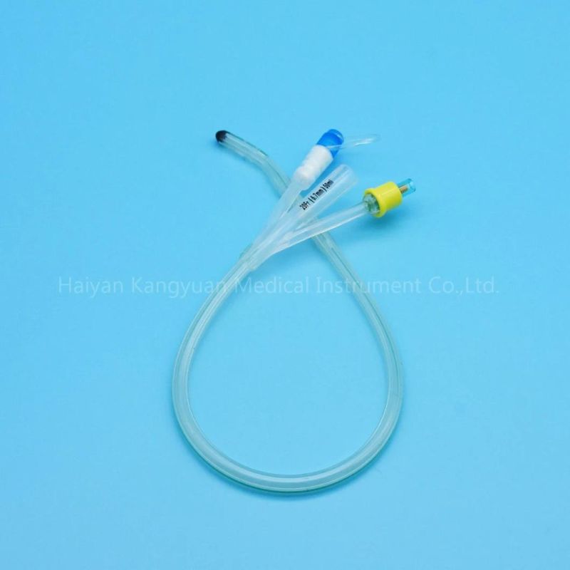 Silicone Foley Catheter 3 Way Coude Tip Tiemann Normal Balloon China Producer