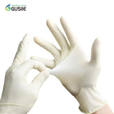 Daily Use Blue Color Latex Protective Disposable Medical Examination Latex Gloves