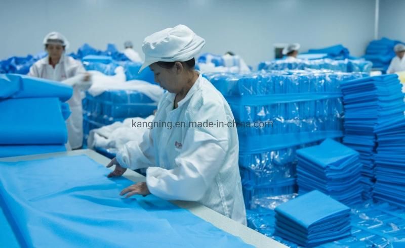 Disposable Biodegradable Waterproof Blue Hotel Non Woven Operation Massage SPA Hospital Fitted Medical Surgical Bed Nonwoven Sheets Bed Cover with Elastic