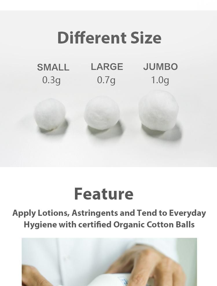 Ethylene Oxide Sterilization Two Years Raw Ball Cotton Balls Bulk