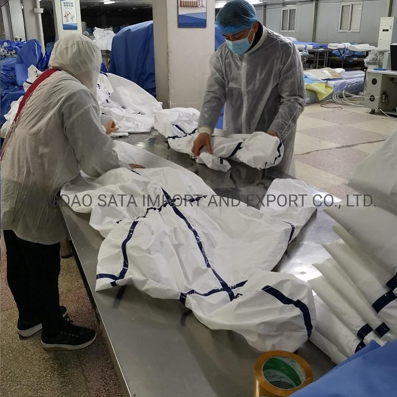 Stock High Quality Disposable Medical Coverall Protection Suit Medical Protective Clothing