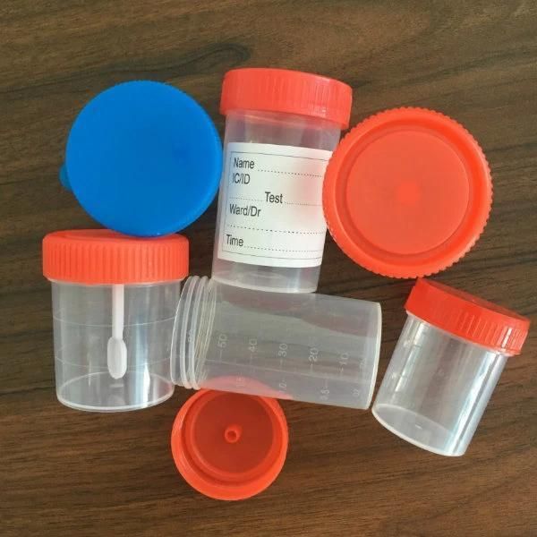 60ml Wholesale Price Specimen Cup Stool Urine Sample Collection Container Shorter