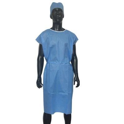 Non Woven SMS Hospital Patient Gown Medical Disposable Pajamas