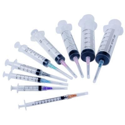 Sterile Disposable 3 Parts Syringe Medical1ml/2ml/3ml/5ml/10ml Luer Lock Syringe