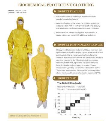 Disposable Safety Suit Breathable Isolation Gown Protective Clothing