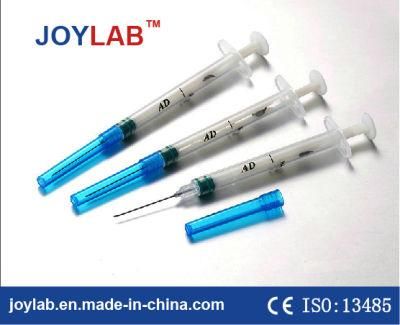 Hot Sale Medical Auto Self Destruction Syringe, PP