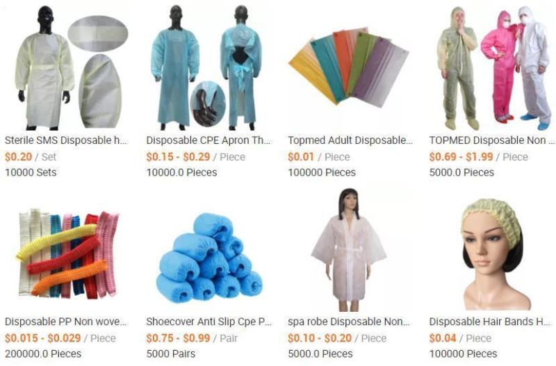 Hot Sale Hospital Non Woven Patient Gown Isolation Gown