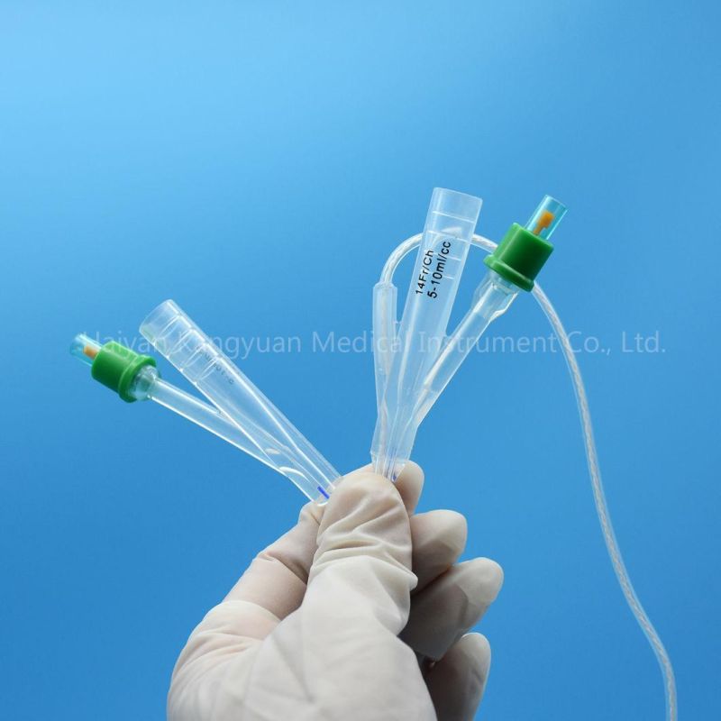 4 Way Silicone Foley Catheter with Temperature Probe / Sensor