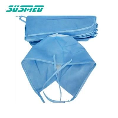 Surgeon Caps Disposable Non Woven Blue Surgical Doctor Cap for Hospital