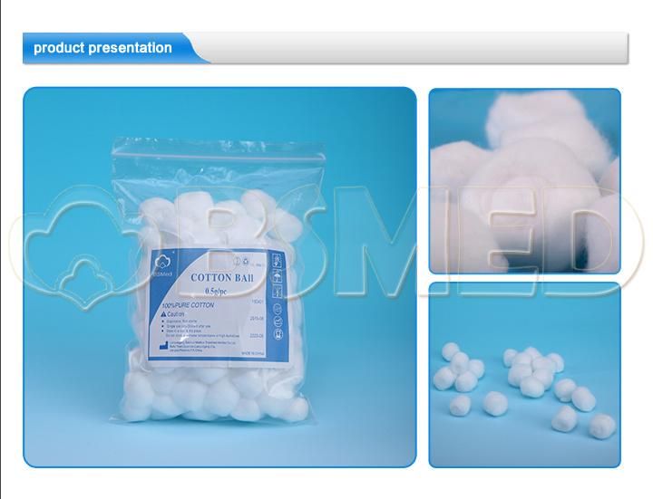 Hot Sale Surgical Absorbent Bleached Cotton Ball Wool