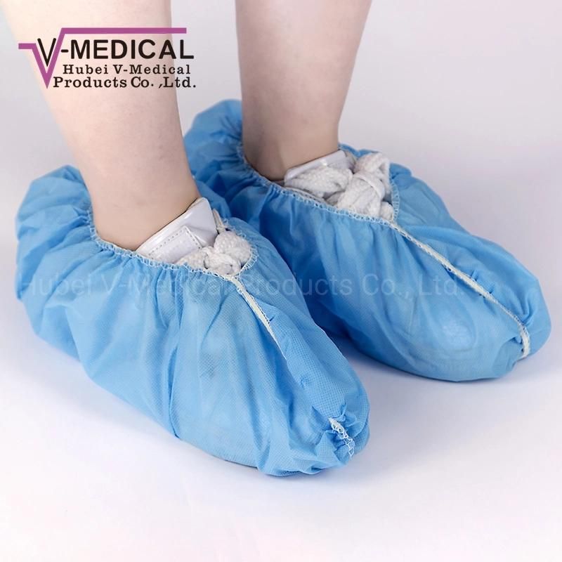 Blue Disposable PP Non Woven Shoe Cover Anti-Skid Isolation Use