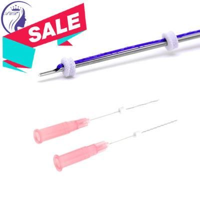 High Quality 30g W Cannula Silhouette Double Needle Screw Plla Suture Thread for Skin Rejuvenation