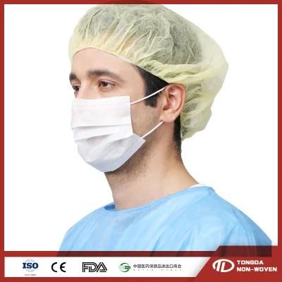 Surgical Disposable Face Mask with Earloop/3-Ply Face Mask for Hospital or Personal Use