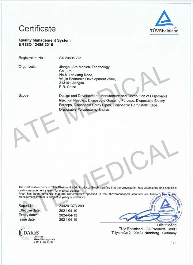 Ce&ISO Approved Gastroscope Disposable Biopsy Forceps