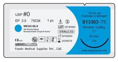 Black Silk Surgical Sutures for Wound Closing OEM