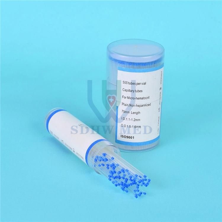 Glass Disposable Blue Micro Hematocrit Non-Heparinized Capillary Tube