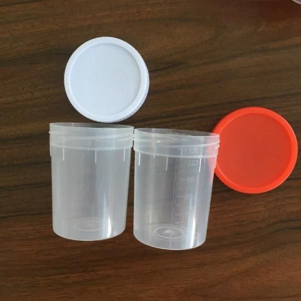 Medical Disposable Specimen 30ml 60ml 120ml Urine Container Stool Container with Spoon