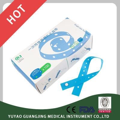 New Button Design Single Use Medical Tourniquet with TPE, Latex-Free