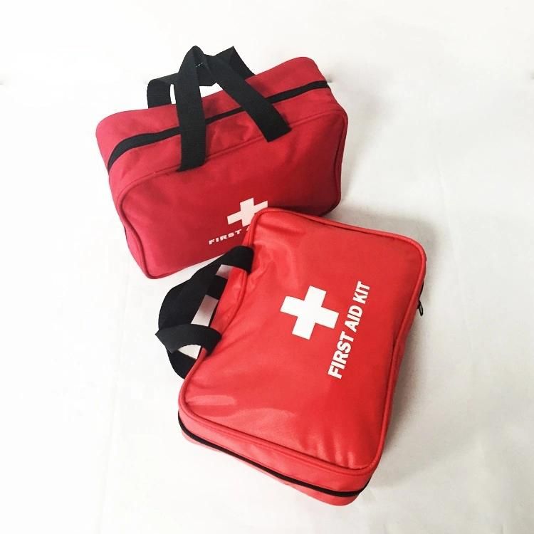 Easy Carry Emergency First Aid Nylon Kit Car Aid Kit Travel Rescue Kit with Gloves Alcohol Pad