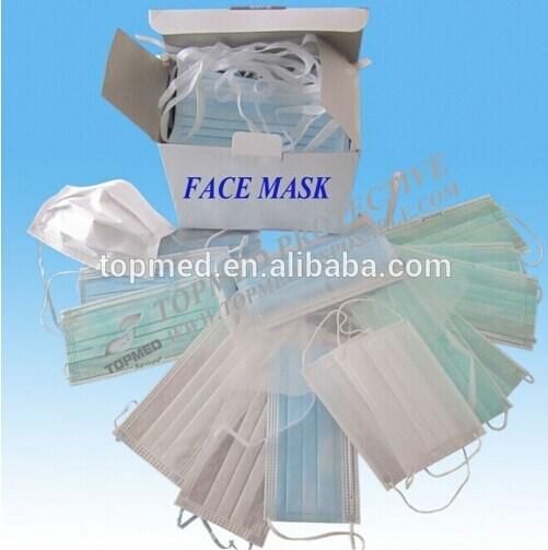 Factory Supplier 2ply Surgical Face Mask Disposable SBPP Earloop 3-Ply Nonwoven Face Mask