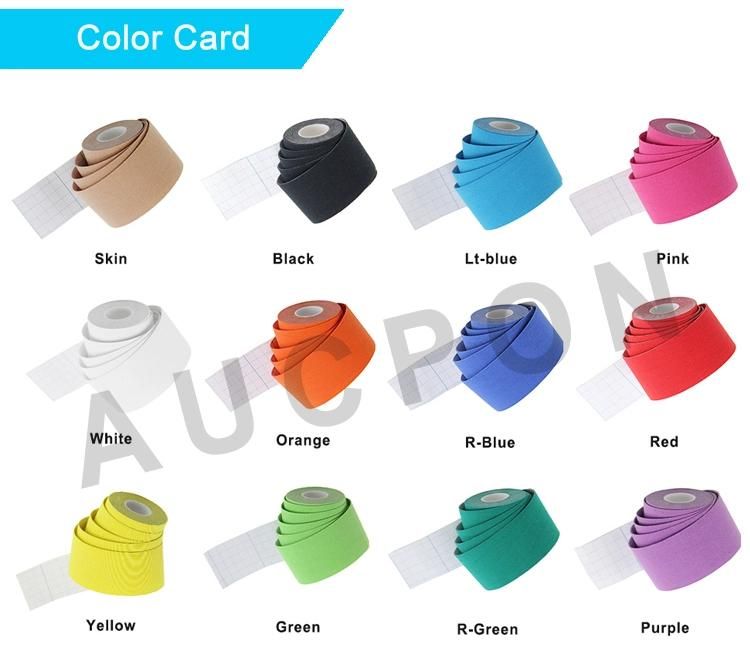 Custom Colored Waterproof Breathable Athletic Sports Muscle Kinesiology Tape