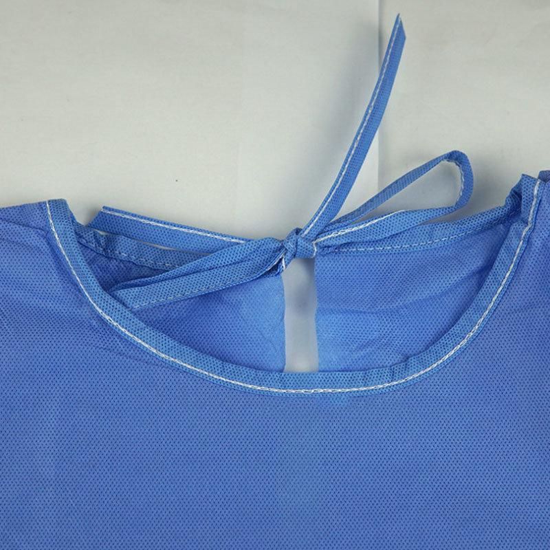 Disposable Sterile 45GSM SMS Non Woven Fabric Medical Standard Surgical Gown for Hospital