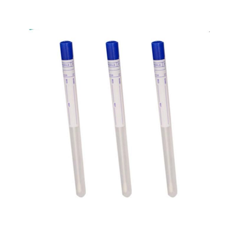 Medical Plastic Wooden Stick Cotton Flocked Nasopharyngeal Nasal Sampling Swab with Tube