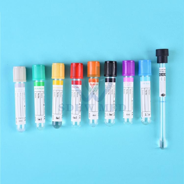 Hospital Test Tube Glass Vacuum Heparin Sodium Blood Collection Tube