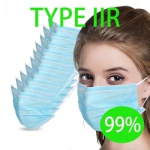 3ply Wholesale Disposable Mask Blue with Ear Loop Medical Face Mask Surgical Respirator