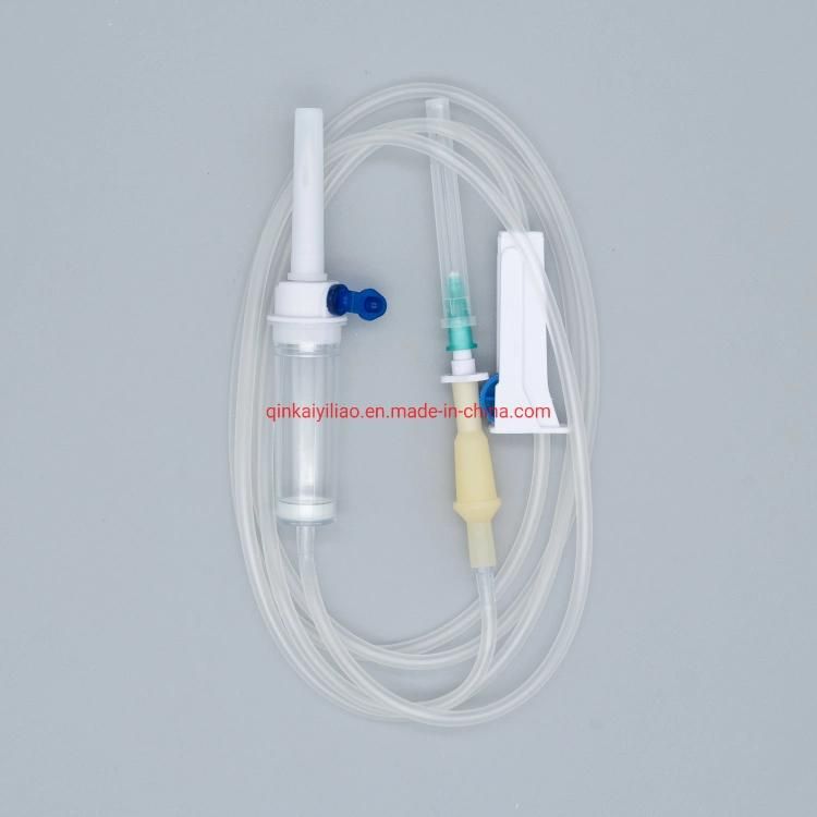 Infusion Set (vented drip chamber with wings PE bag with line paper)