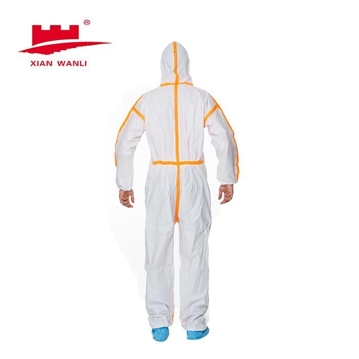 Medical Isolation Coveralls Disposable Anti-Virus with Tape